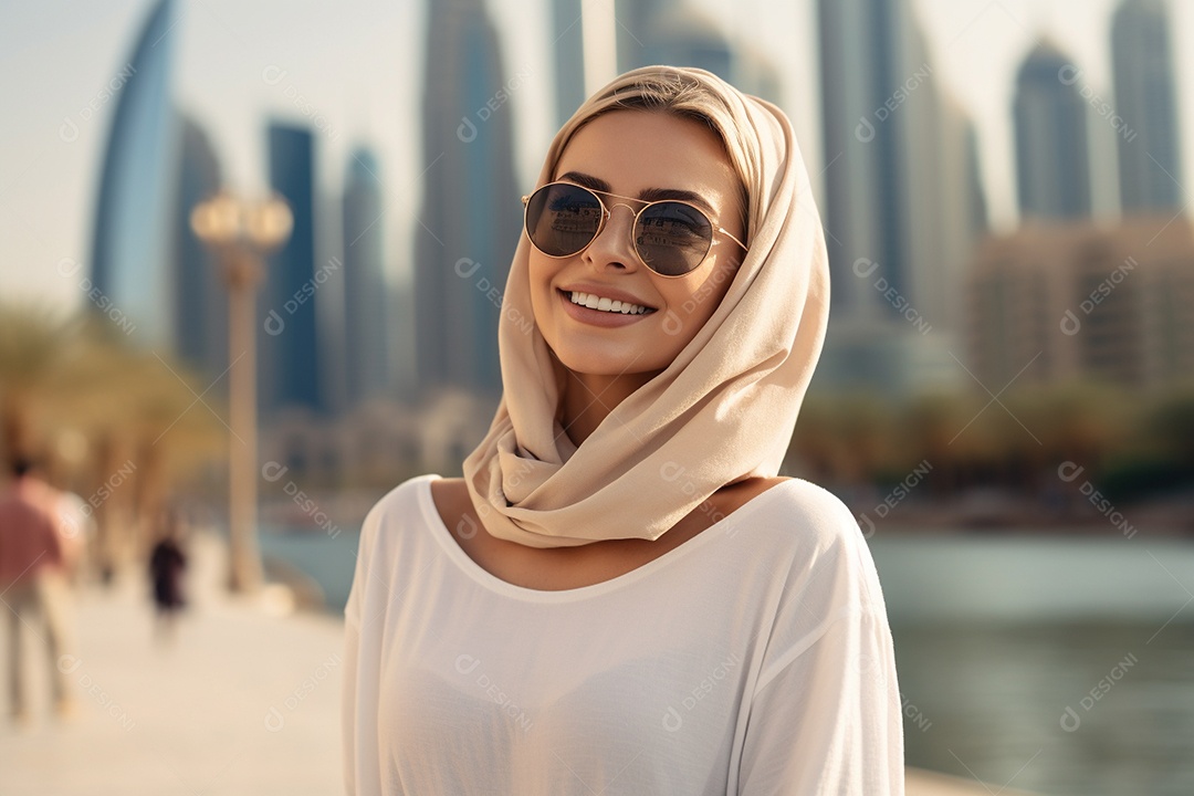 Mulher turística de Dubai
