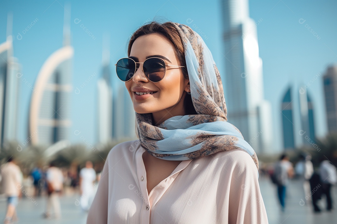 Mulher turística de Dubai