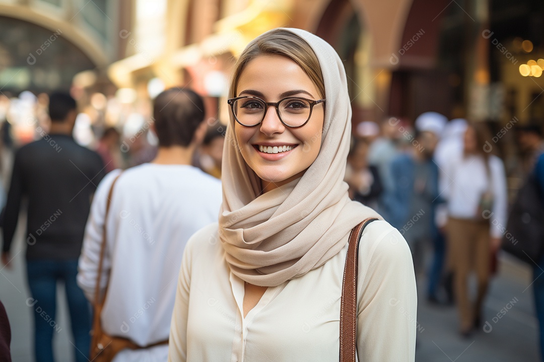 Mulher turística de Dubai