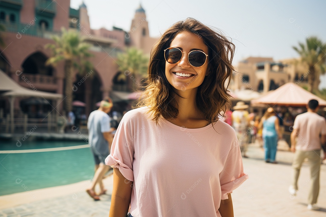 Mulher turística de Dubai