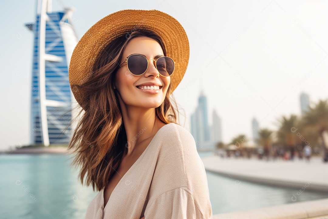 Mulher turística de Dubai