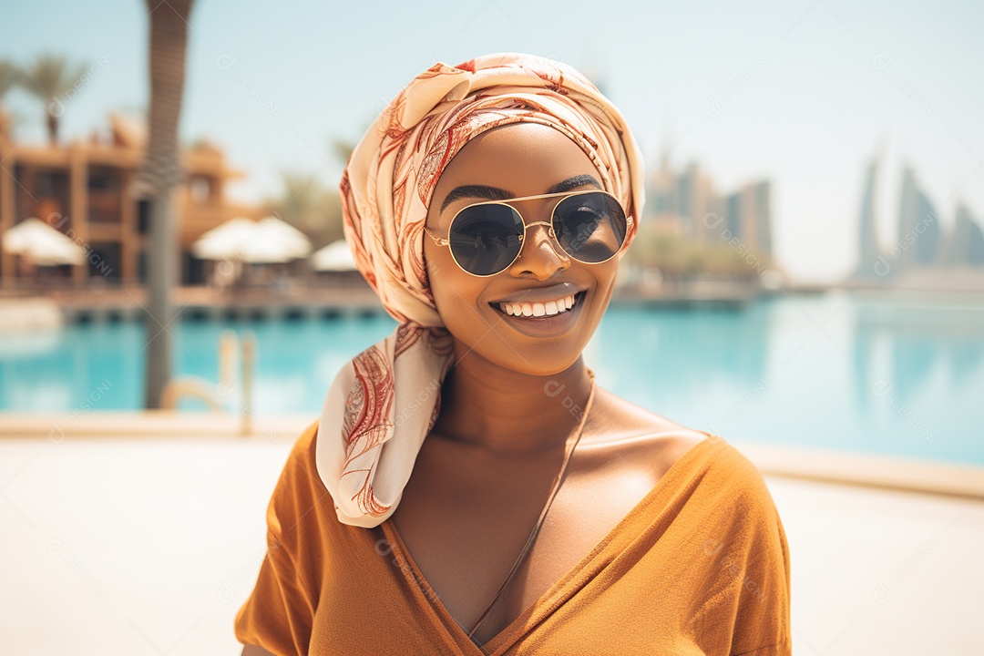 Mulher turística de Dubai