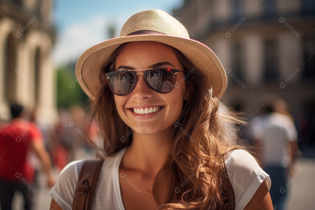 Mulher turista de Paris