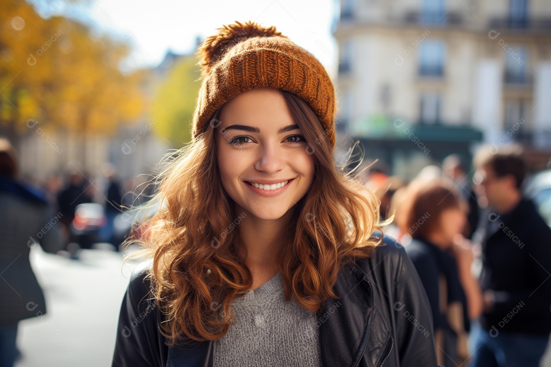 Mulher turista de Paris