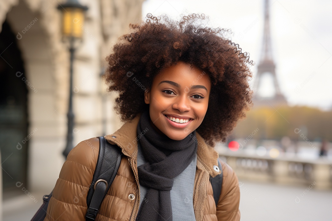 Mulher turista de Paris