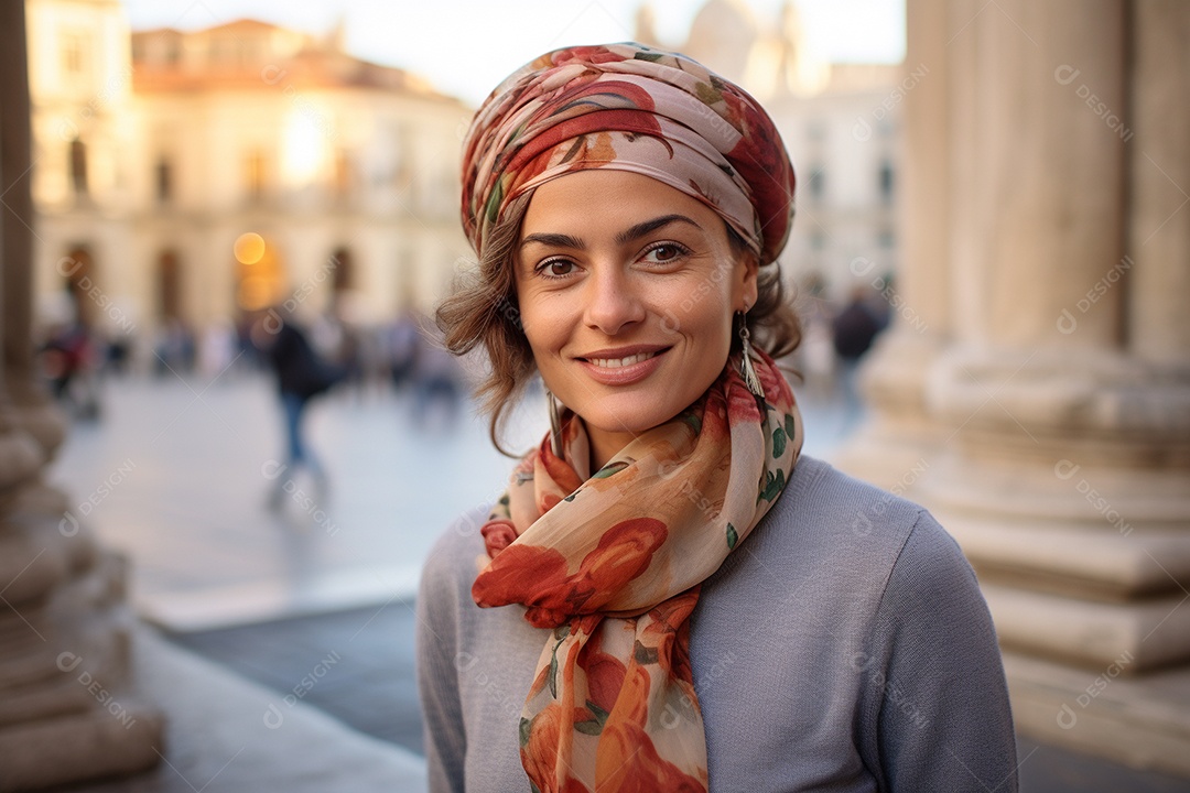 Mulher turista em Roma