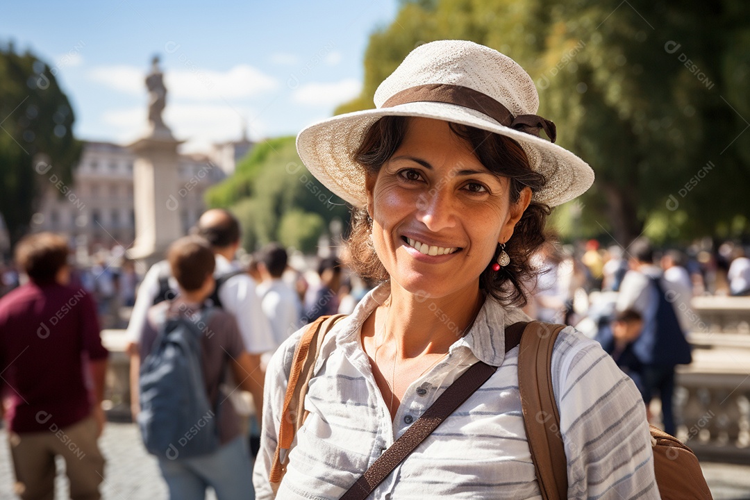 Mulher turista em Roma