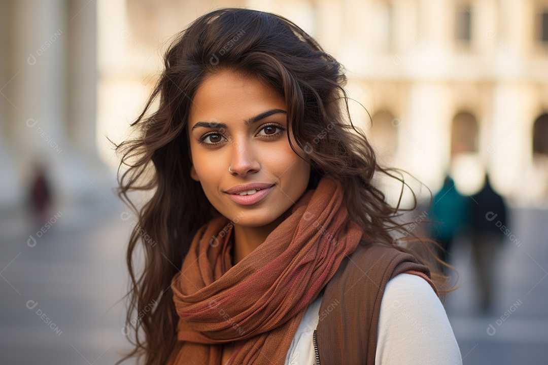 Mulher turista em Roma