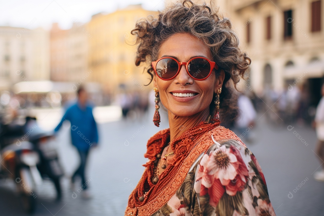 Mulher turista em Roma