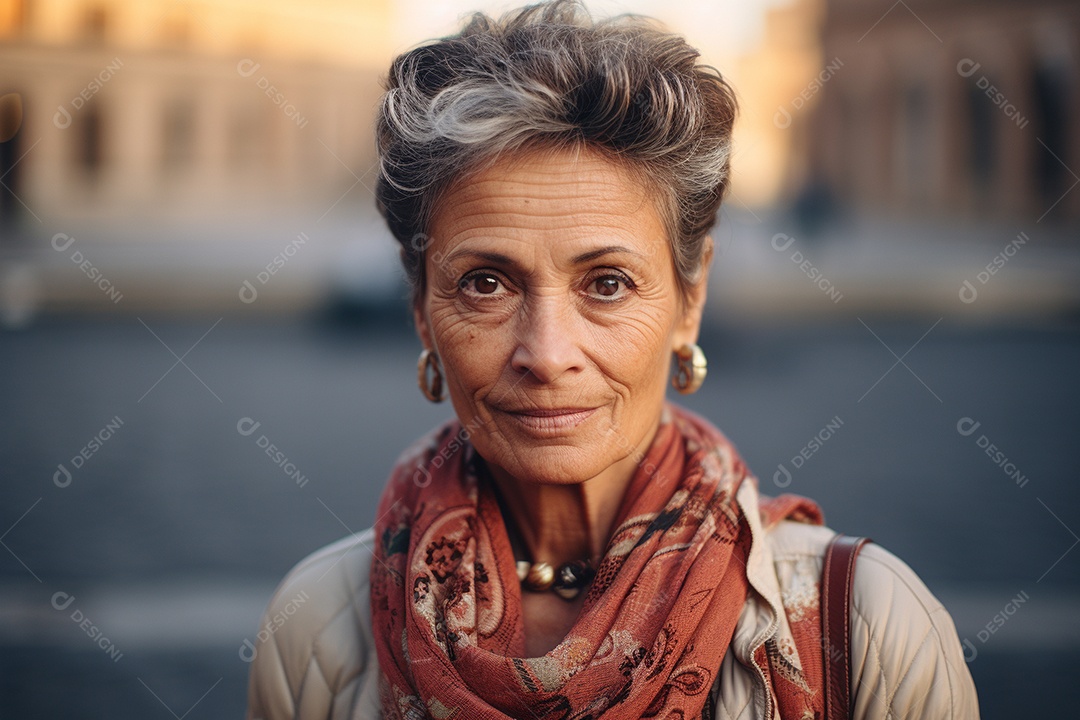 Mulher turista em Roma