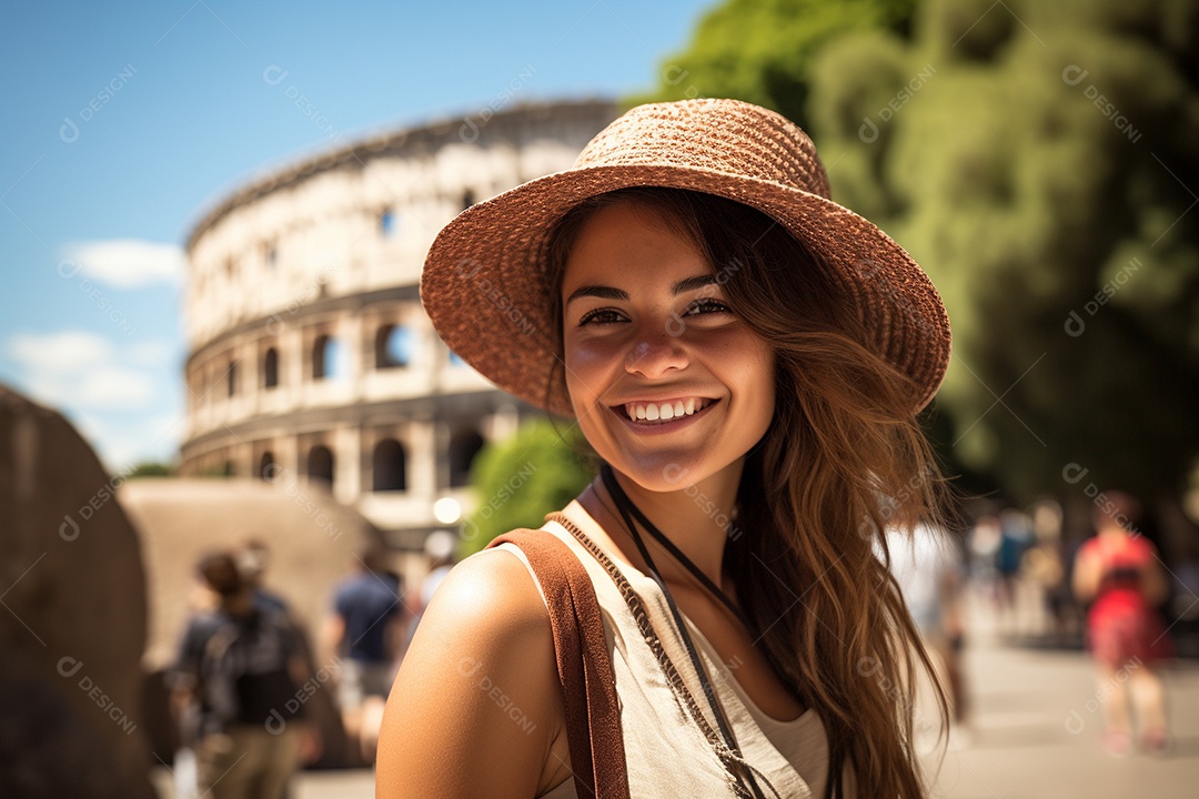 Mulher turista de Roma