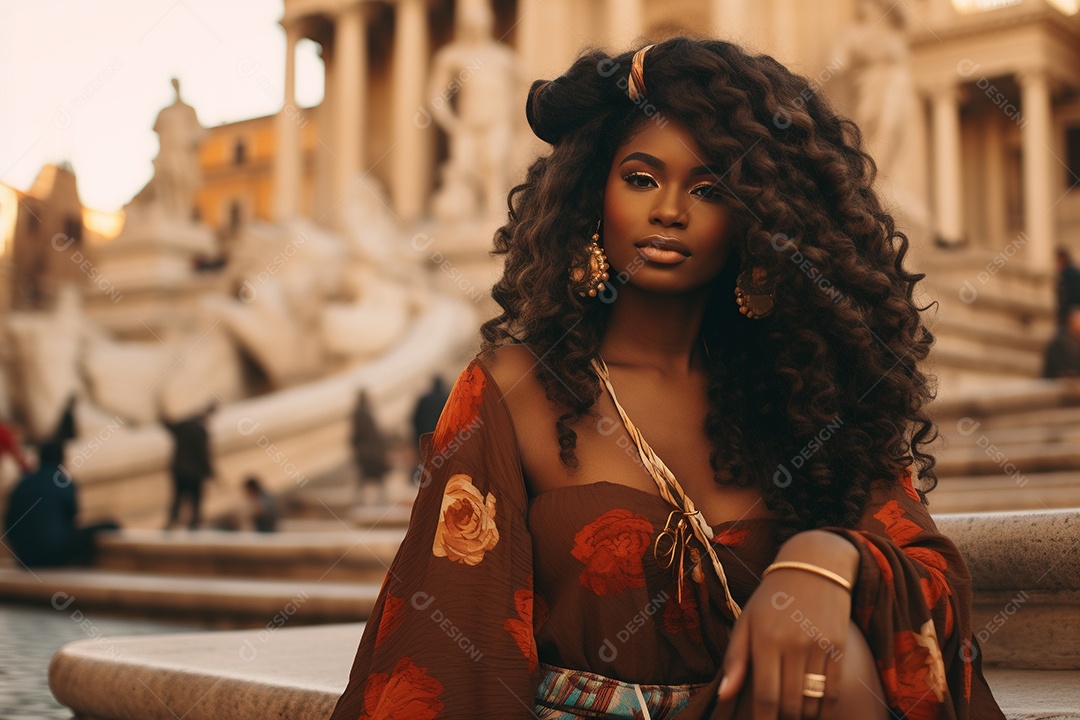 Mulher turista de Roma