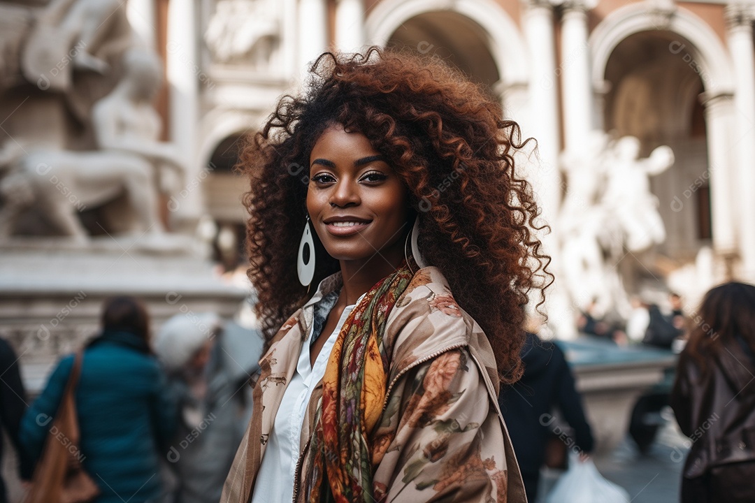 Mulher turista de Roma