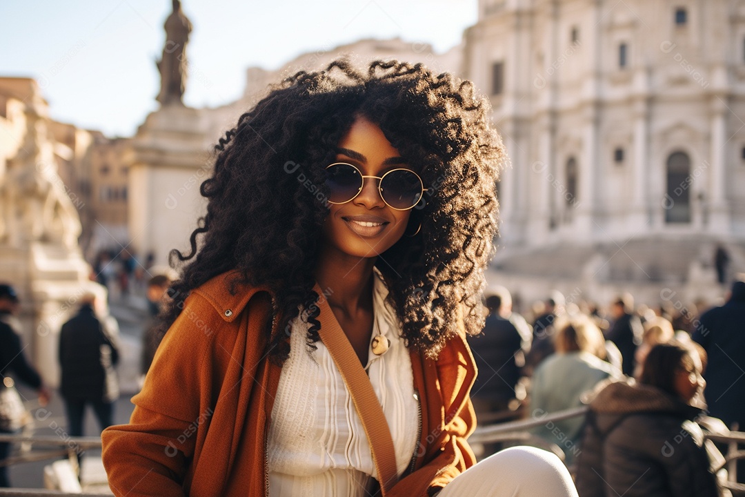 Mulher turista de Roma