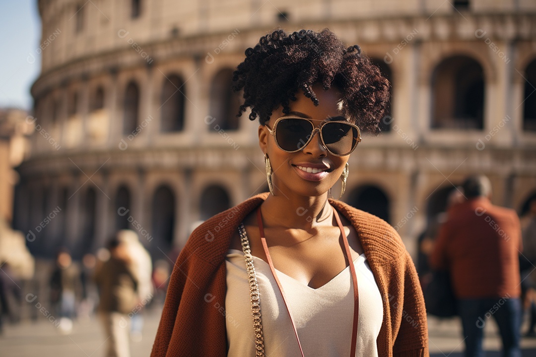 Mulher turista de Roma