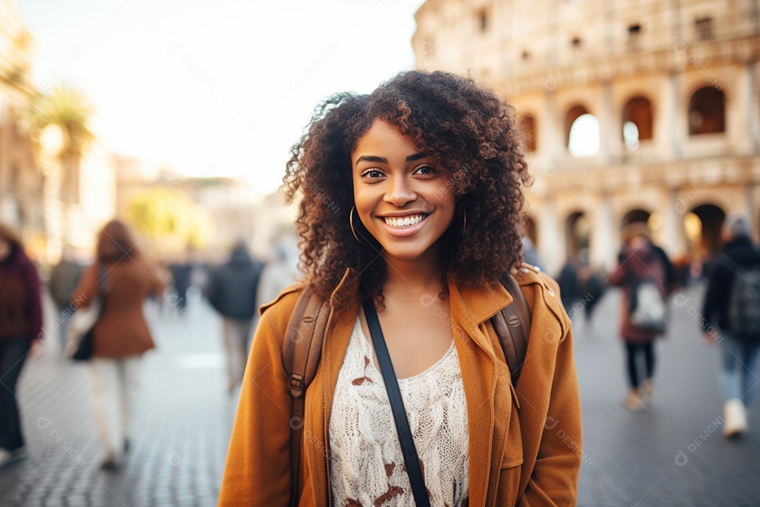 Mulher turista de Roma