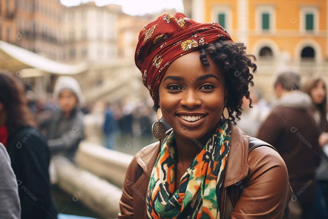 Mulher turista de Roma