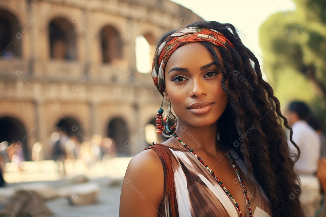 Mulher turista de Roma