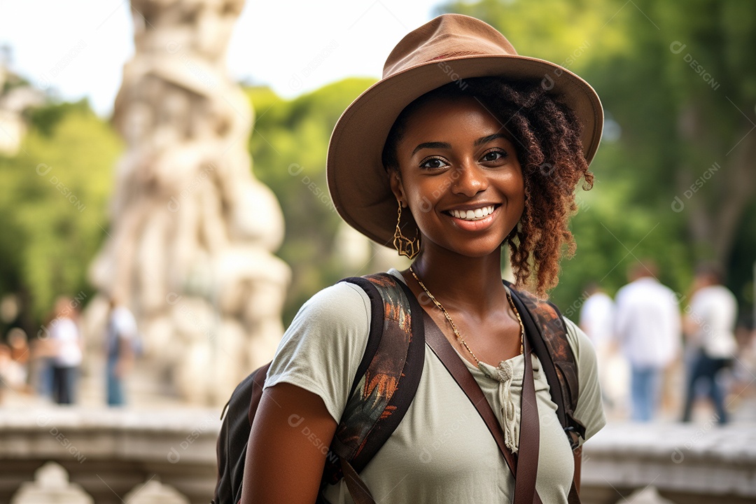 Mulher turista de Roma