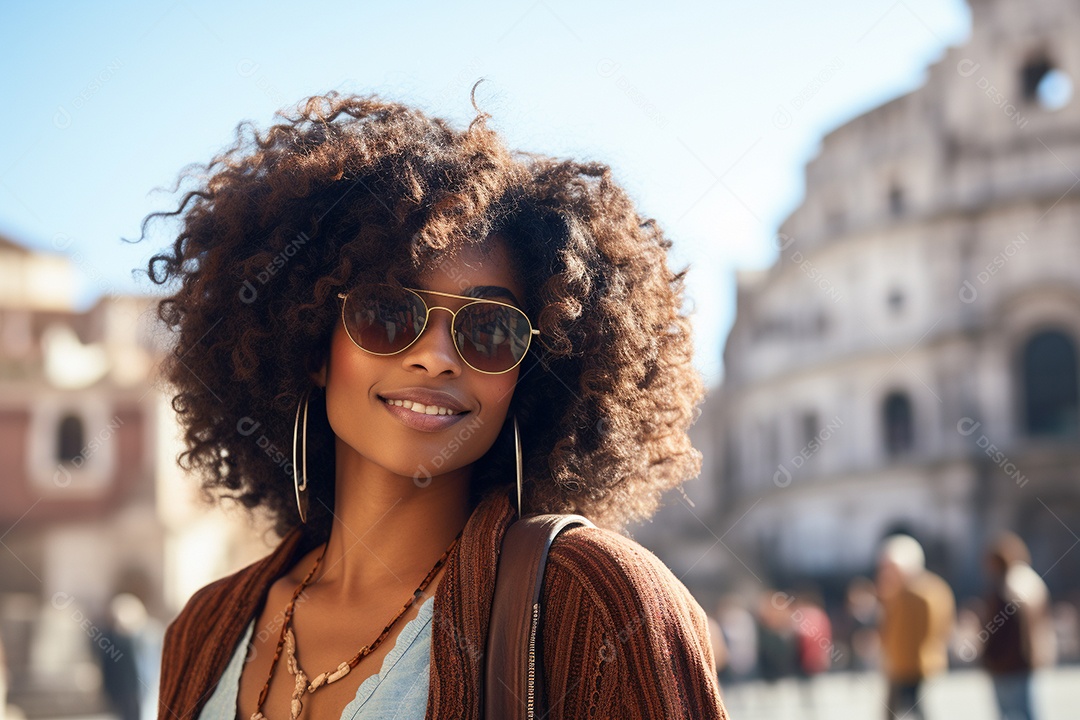Mulher turista de Roma
