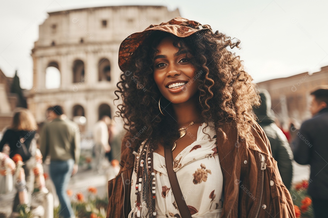 Mulher turista de Roma