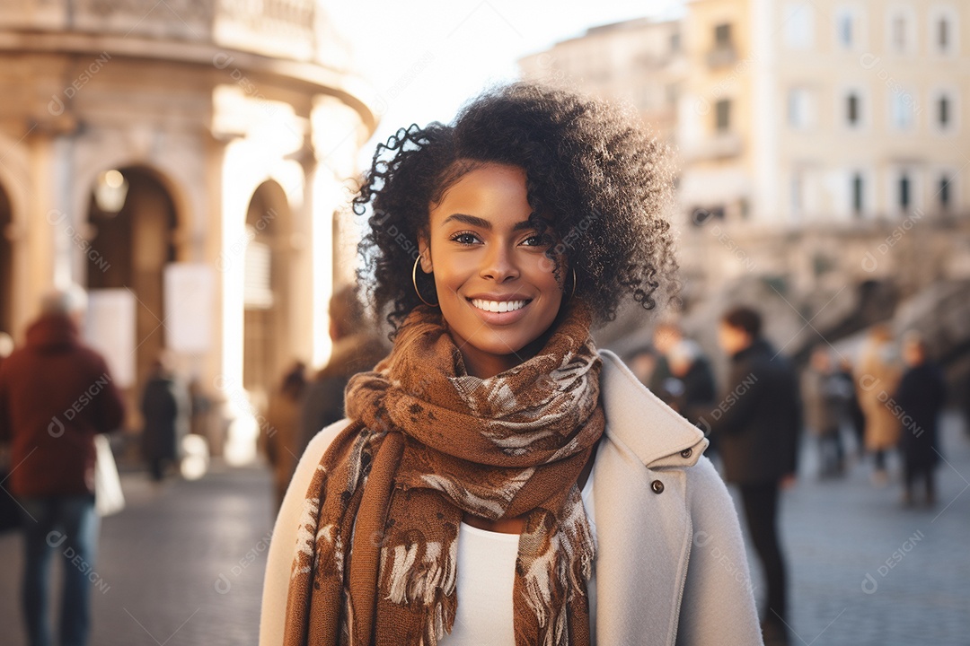 Mulher turista de Roma