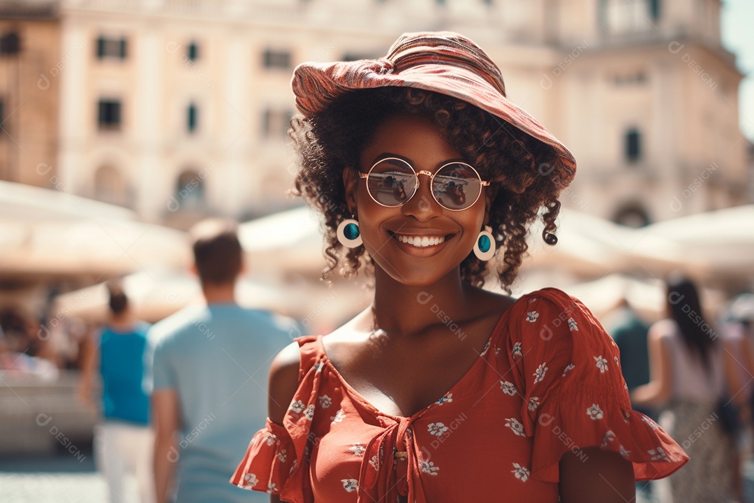 Mulher turista de Roma