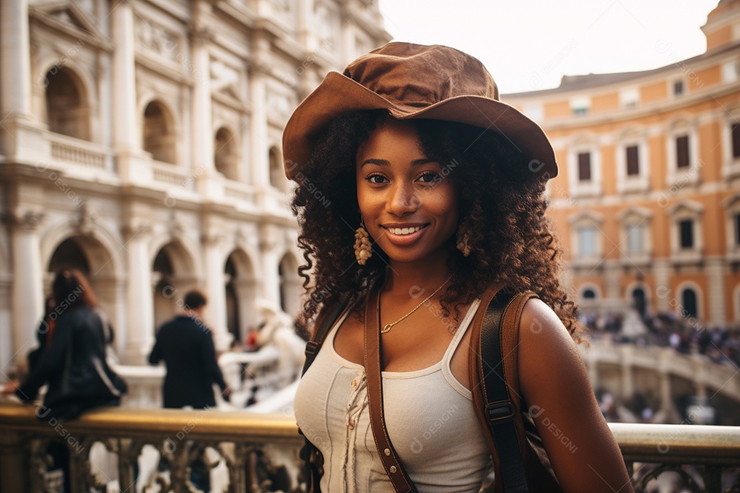 Mulher turista de Roma
