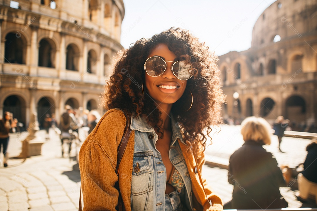 Mulher turista de Roma