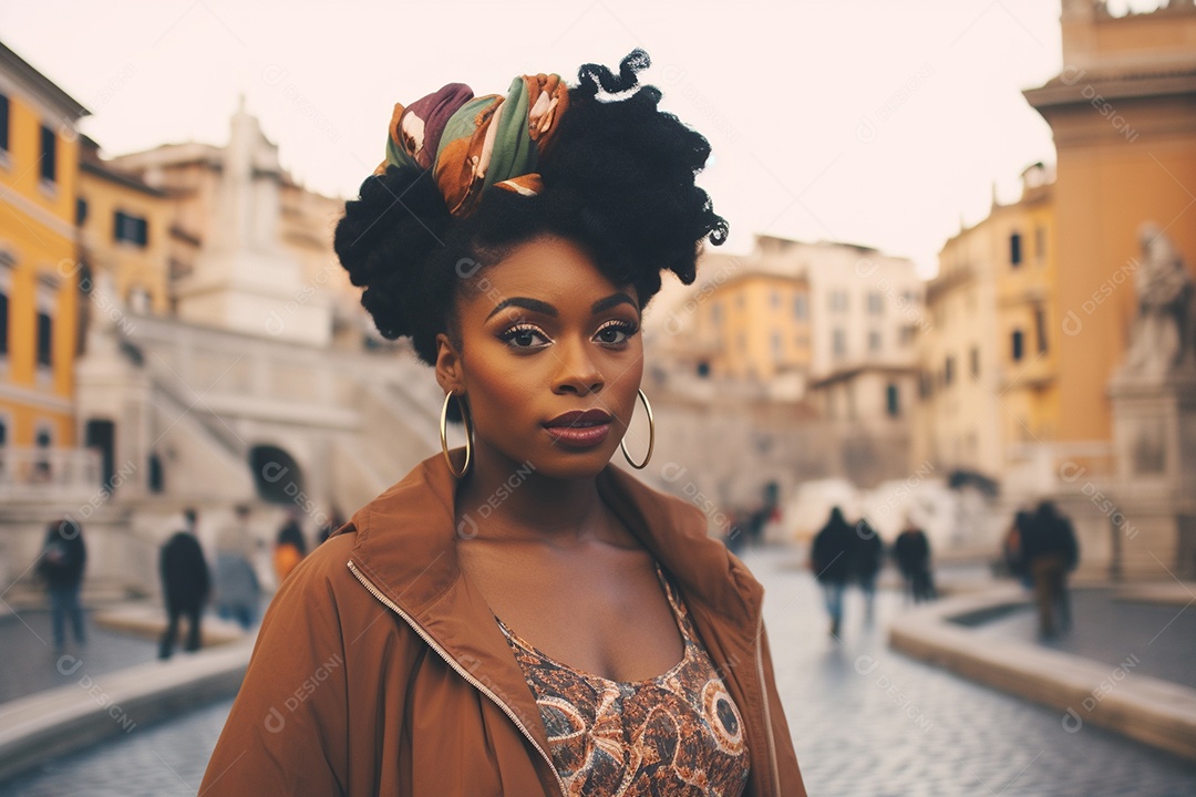 Mulher turista de Roma