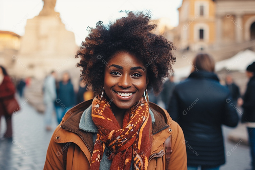 Mulher turista de Roma