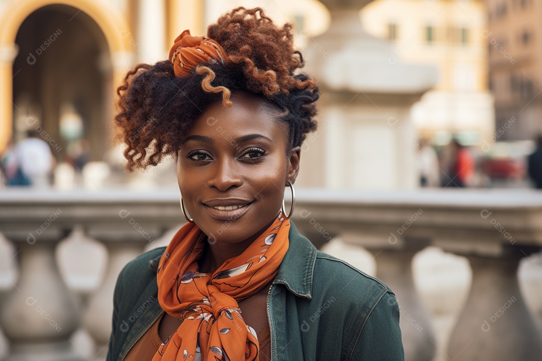 Mulher turista de Roma