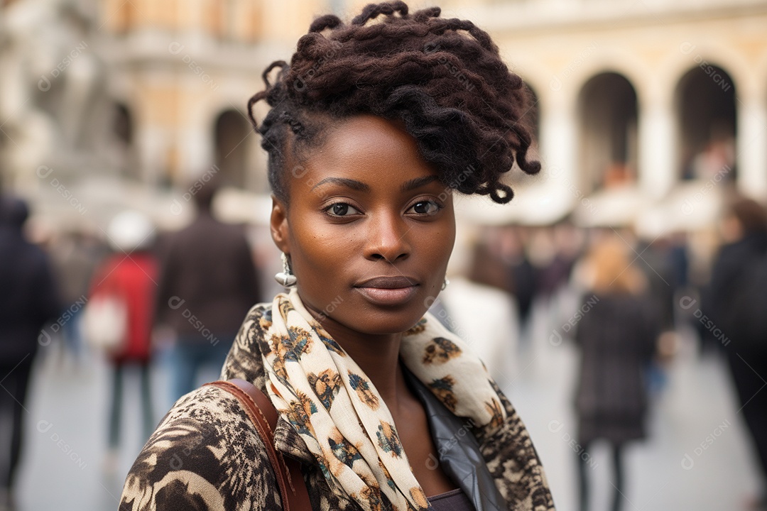 Mulher turista de Roma