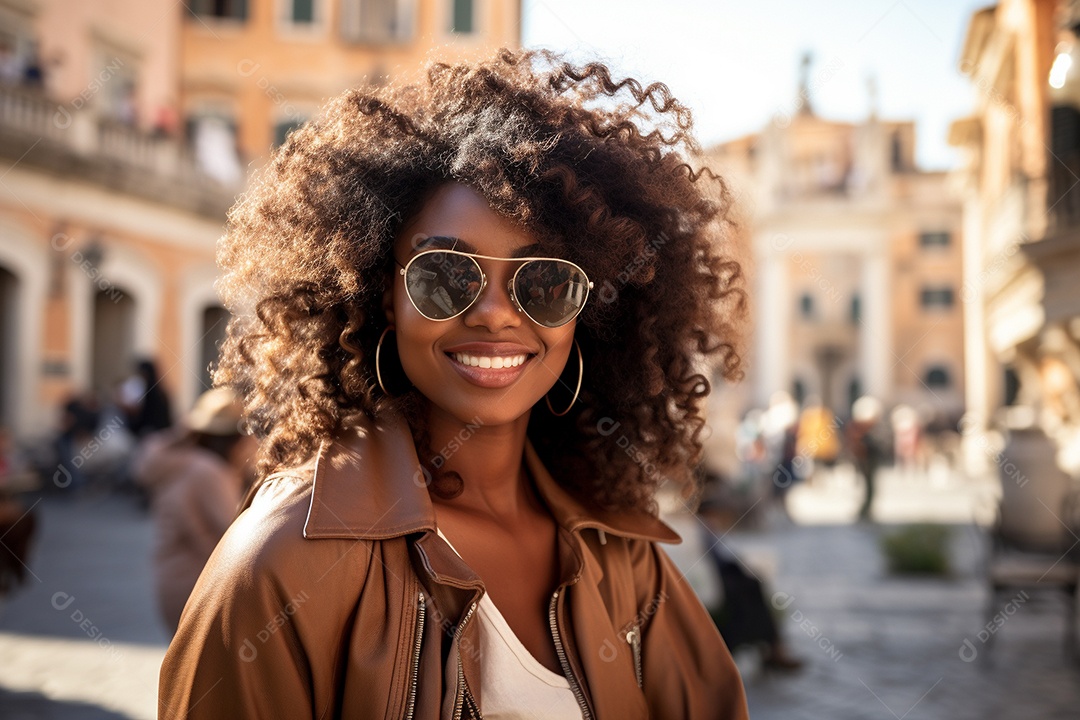 Roma turista mulher negra