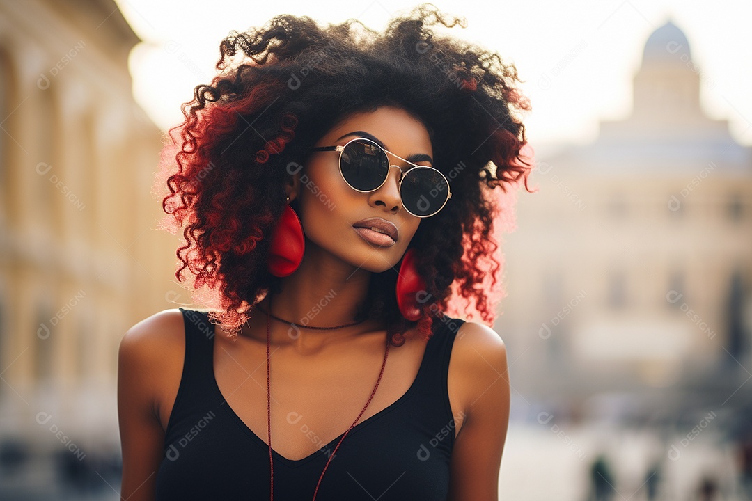 Roma turista mulher negra