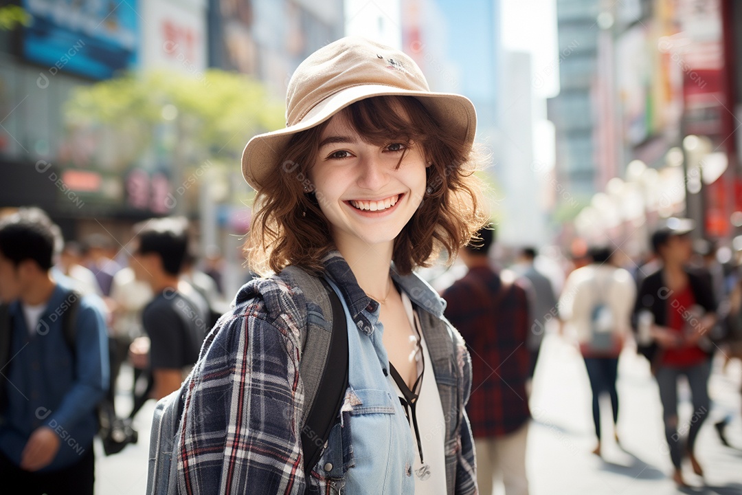 Mulher turista de Tóquio