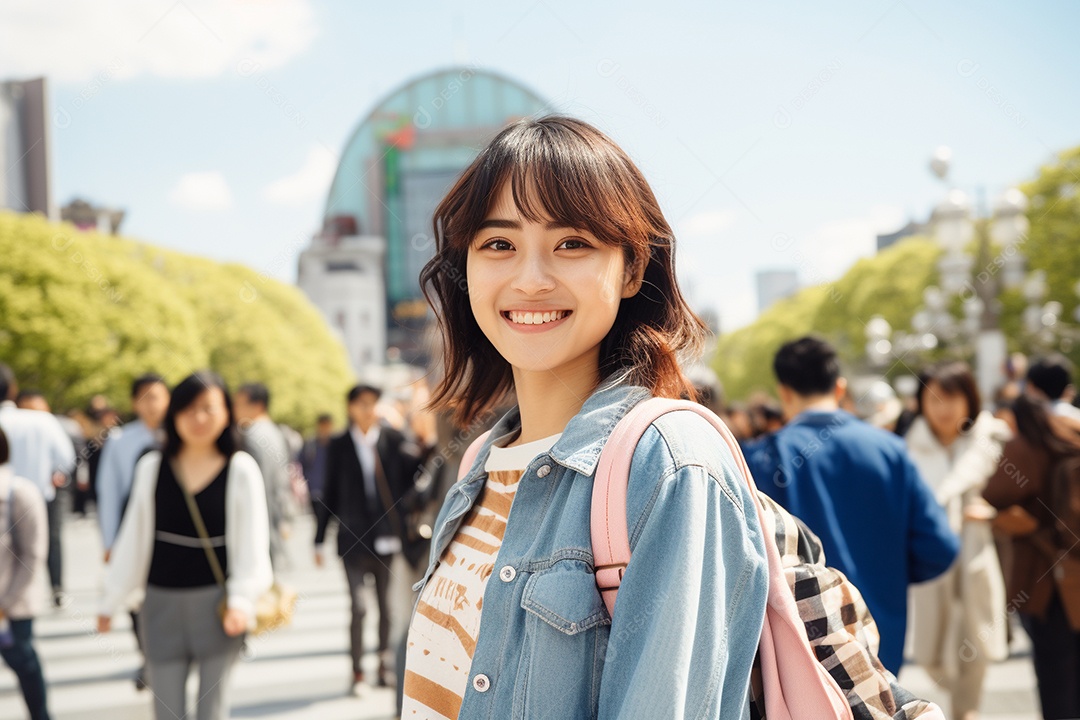 Mulher turista de Tóquio