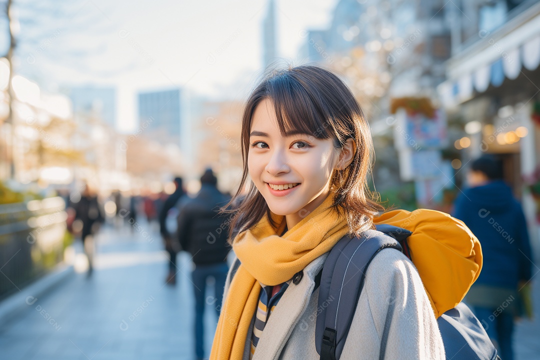 Mulher turista de Tóquio