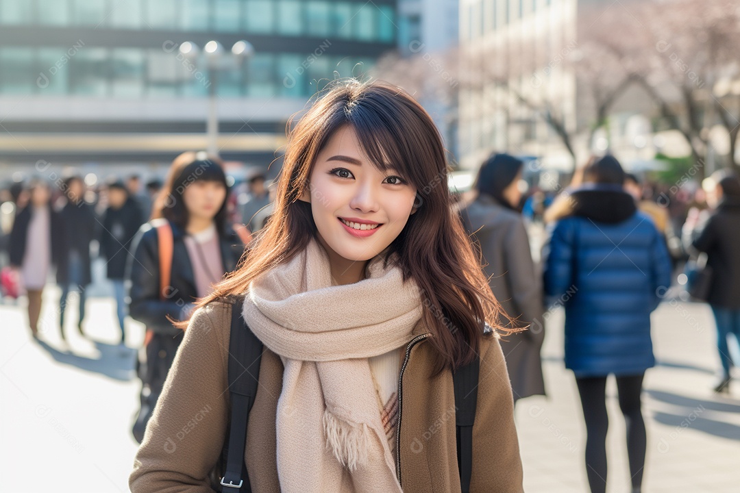 Mulher turista de Tóquio