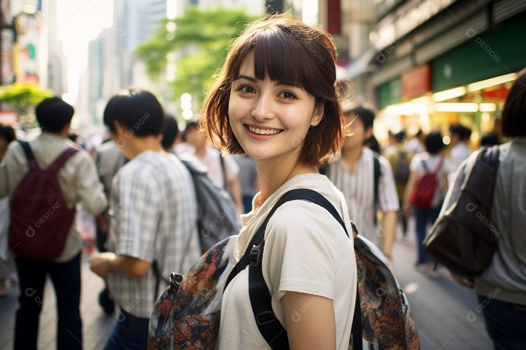 Mulher turista de Tóquio