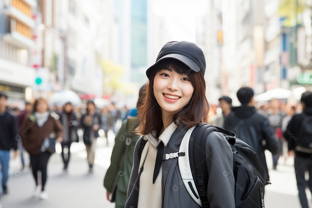 Mulher turista de Tóquio