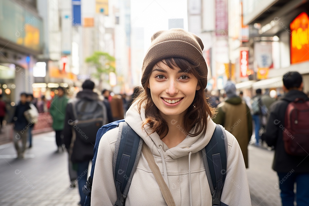 Mulher turista de Tóquio