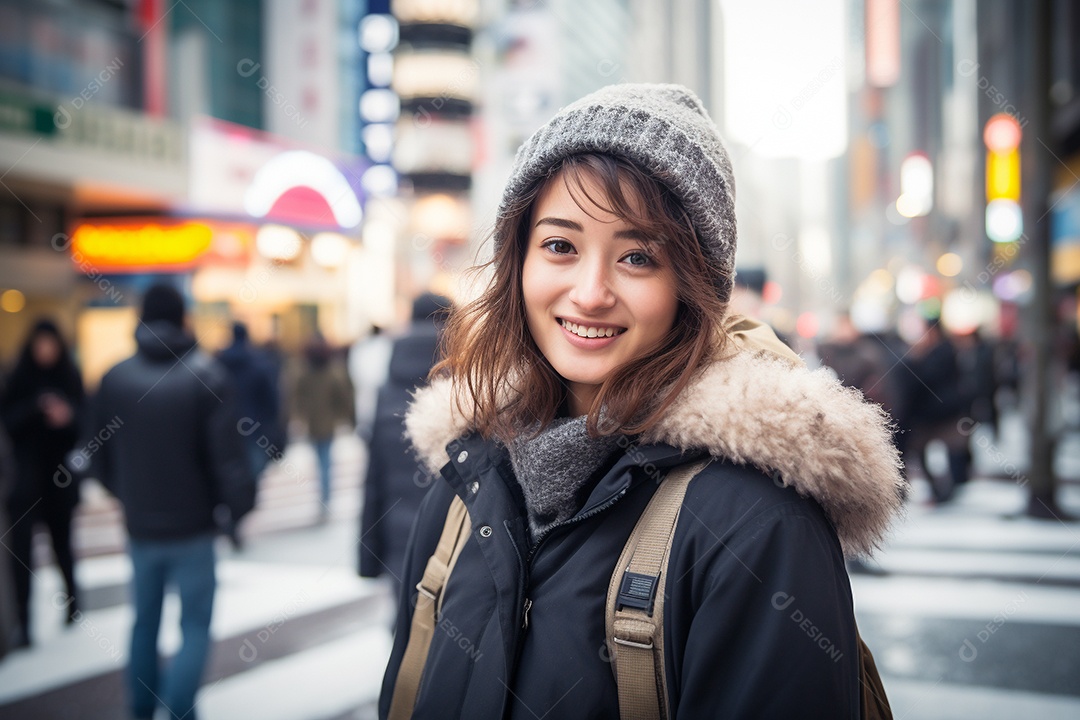 Mulher turista de Tóquio
