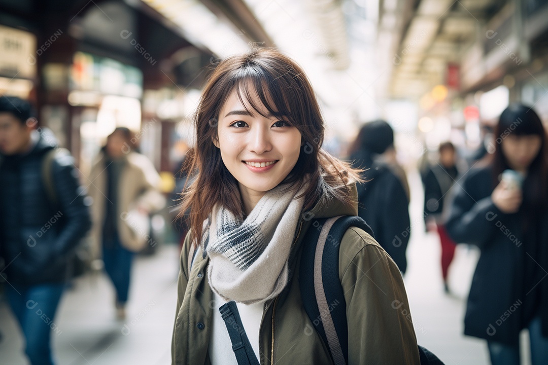 Mulher turista de Tóquio