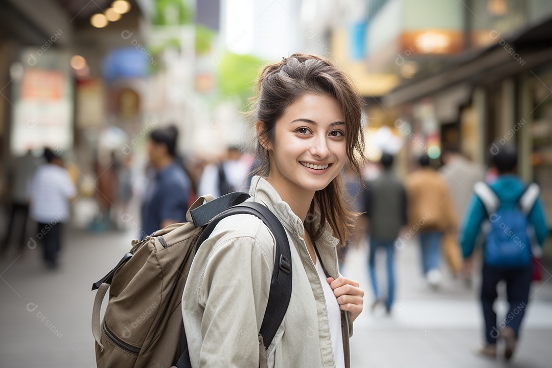 Mulher turista de Tóquio