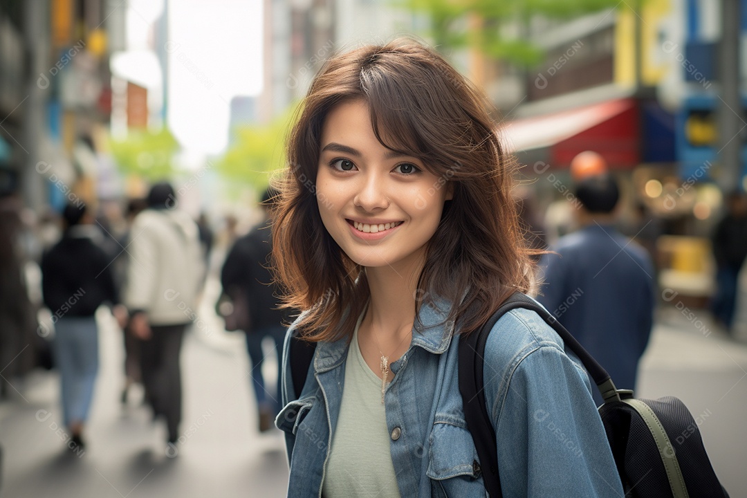 Mulher turista de Tóquio