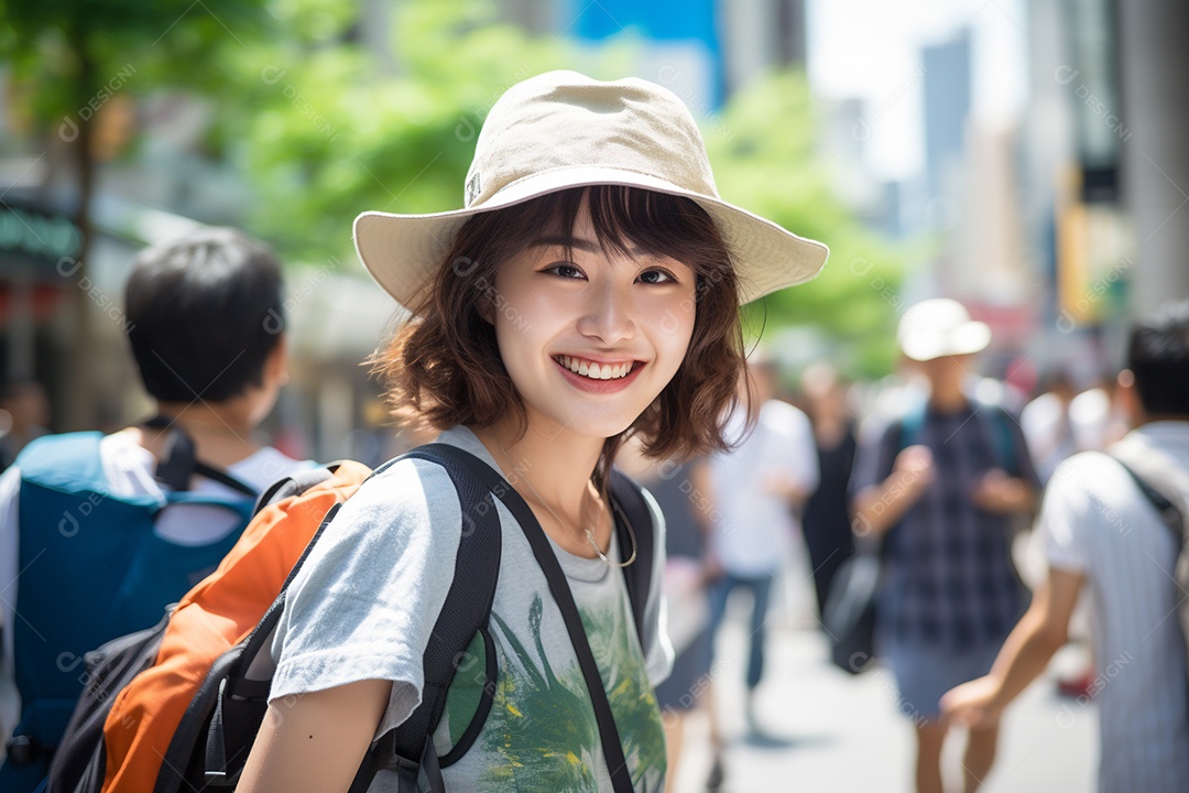 Mulher turista de Tóquio