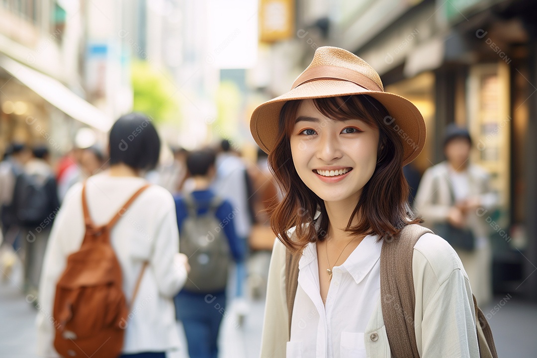 Mulher turista de Tóquio