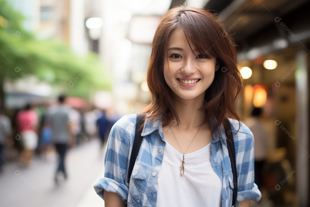 Mulher turista de Tóquio