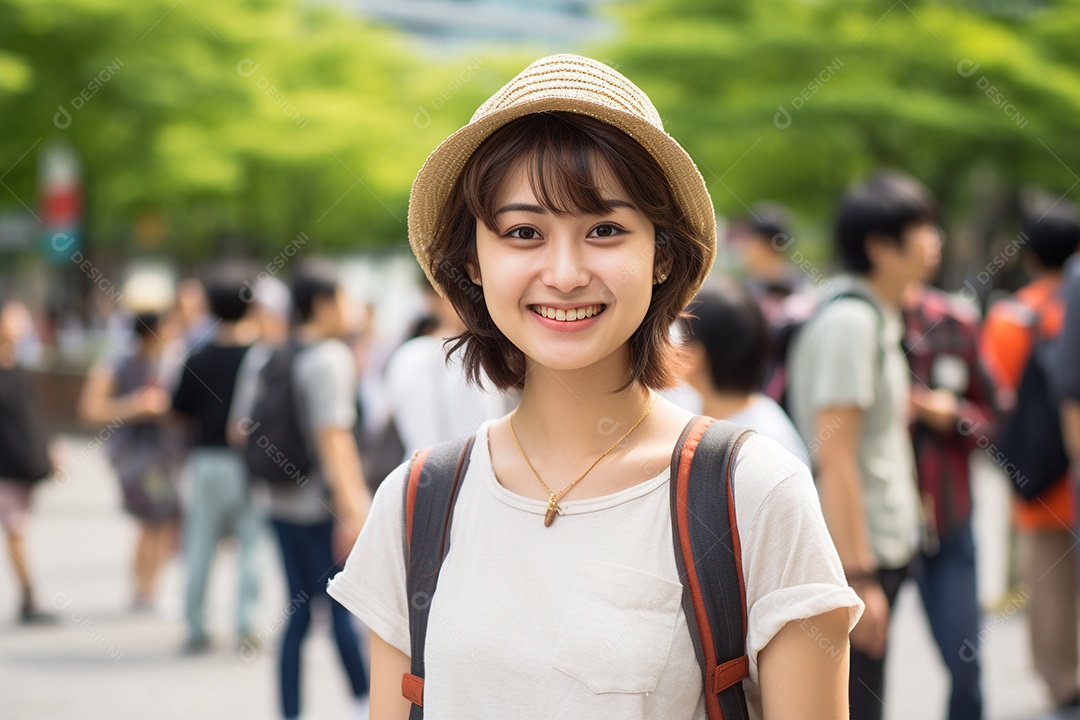 Mulher turista de Tóquio
